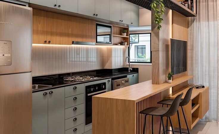 Móveis Planejados para Cozinha Corredor Pequena: