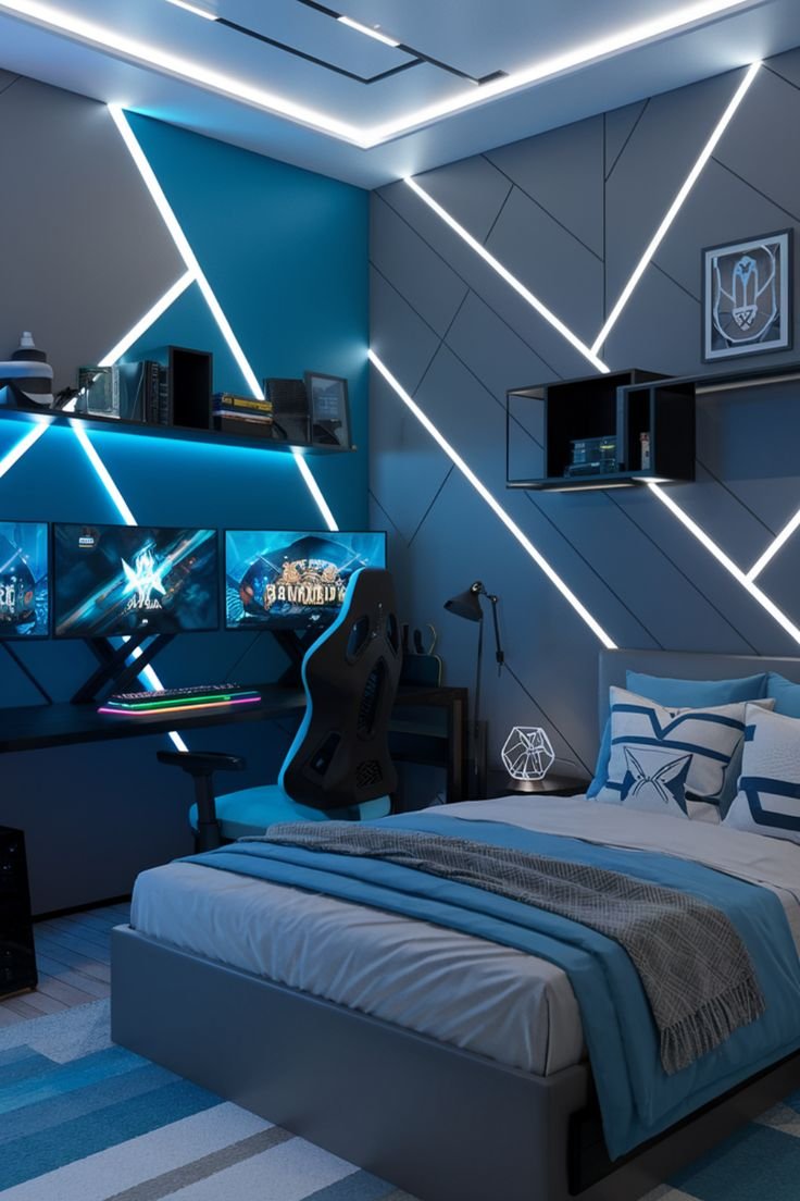 10 Inspirações para quarto de solteiro – Gamer